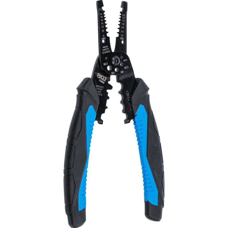 Kabel-Abisolier- und Crimpzange 210 mm