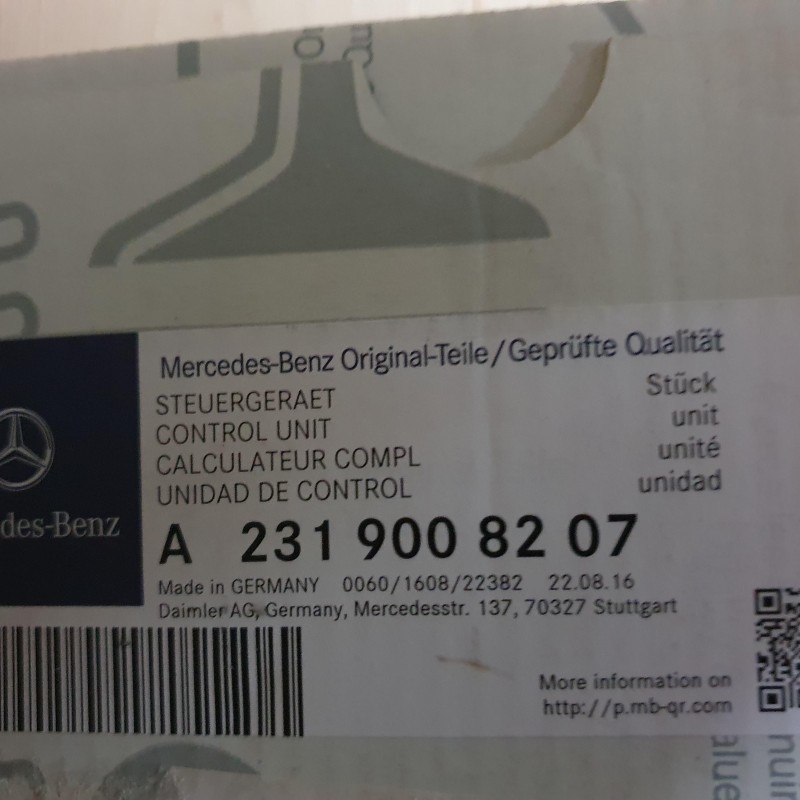 A 231 900 82 07 Mercedes Benz Steuergerät