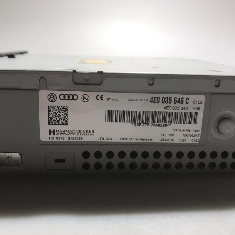 4E0 035 646 C MMI 3G Multimedia Basic Bluetooth 2x SD Slot von Volkswagen