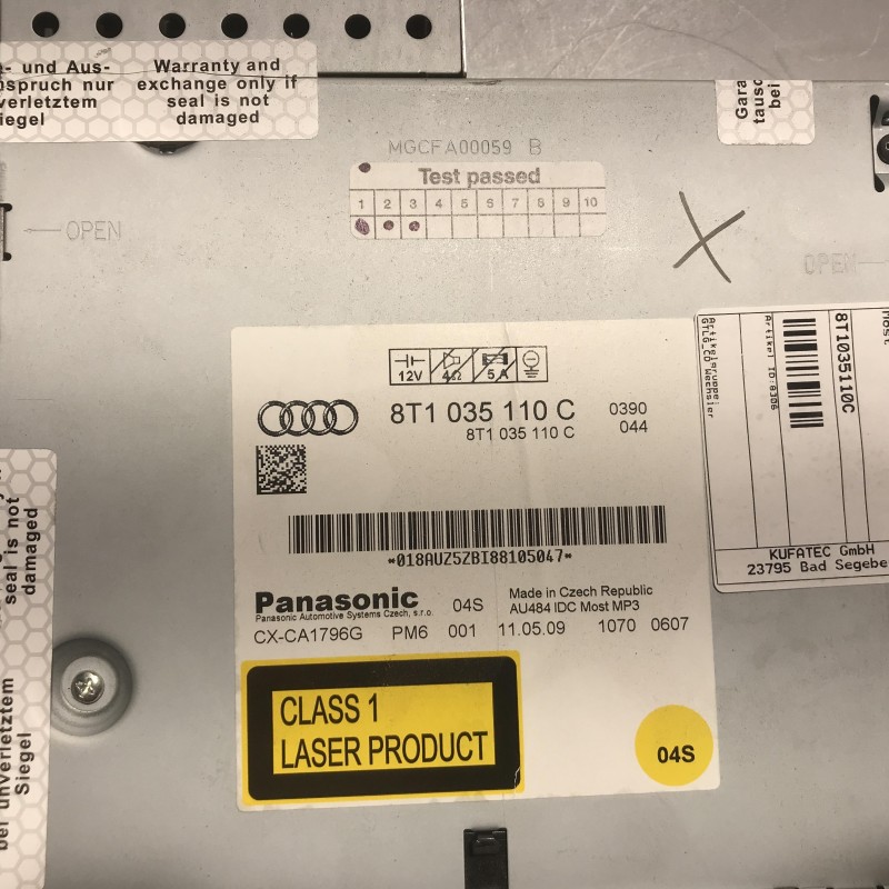 8T0 035 110 C Mmi 2g 6-fach Cd Wechsler von Volkswagen