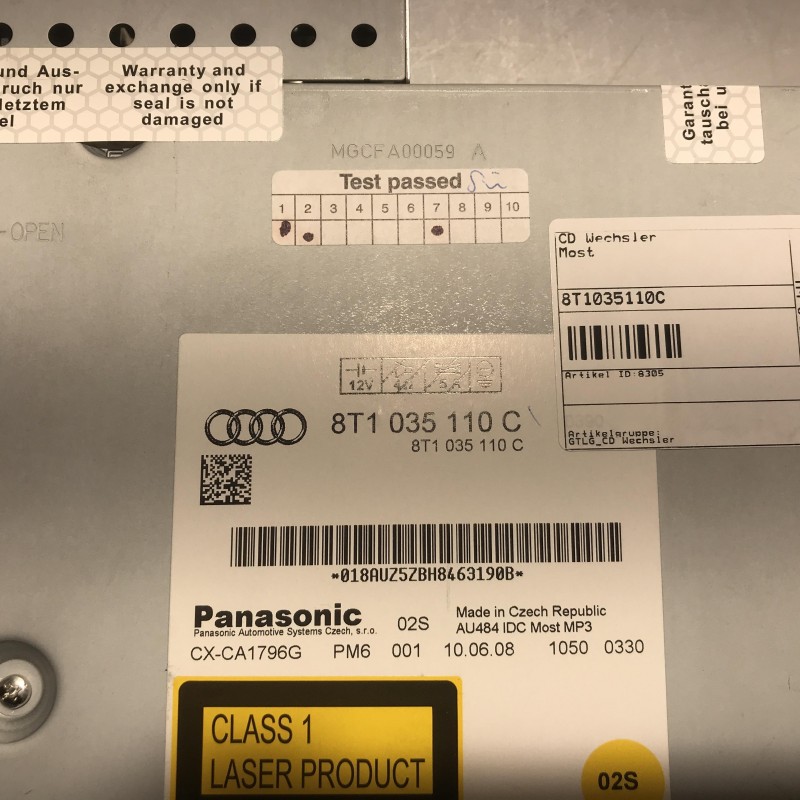 8T1 035 110 C Mmi 2g 6-fach Cd Wechsler von Volkswagen