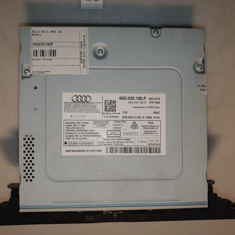 4G0 035 180 F Mainunit MMI von Volkswagen