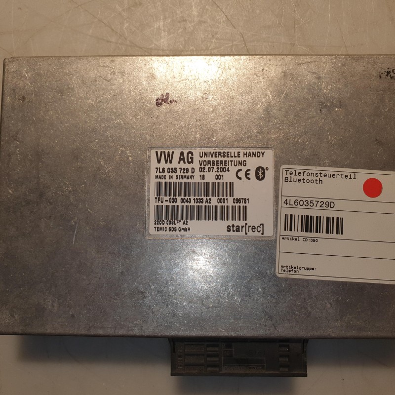 7L6 035 729 D Telefonsteuerteil Bluetooth für v von Volkswagen