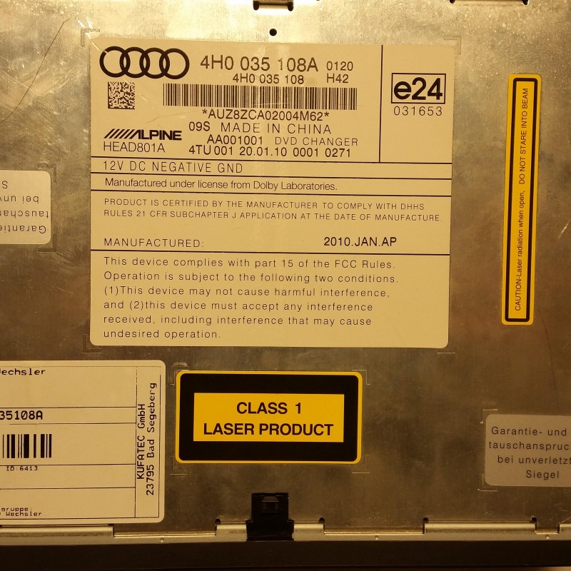 4H0 035 108 A DVD Wechsler Most , VW von Volkswagen