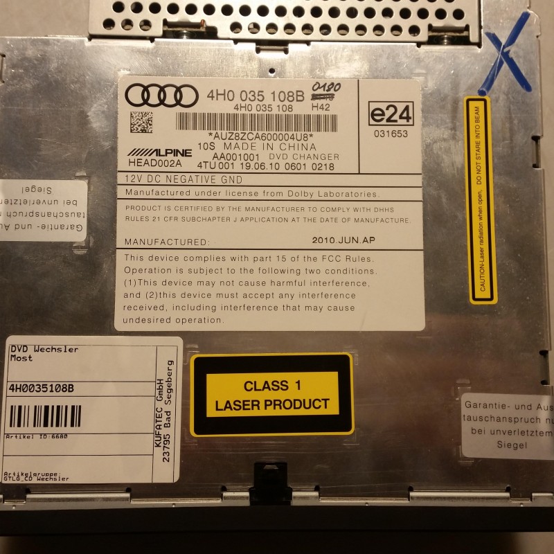 4H0 035 108 B DVD Wechsler Most von Volkswagen