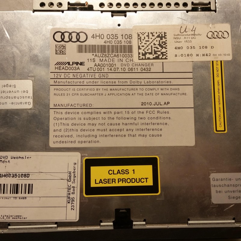 4H0 035 108 D DVD Wechsler Most von Volkswagen
