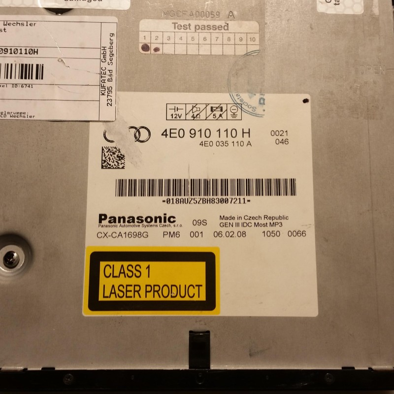 4E0 910 110 H CD Wechsler Most von Volkswagen