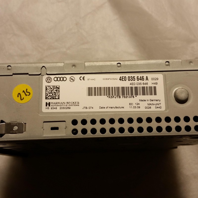 4E0 035 646 A Mainunit MMI 3G von Volkswagen