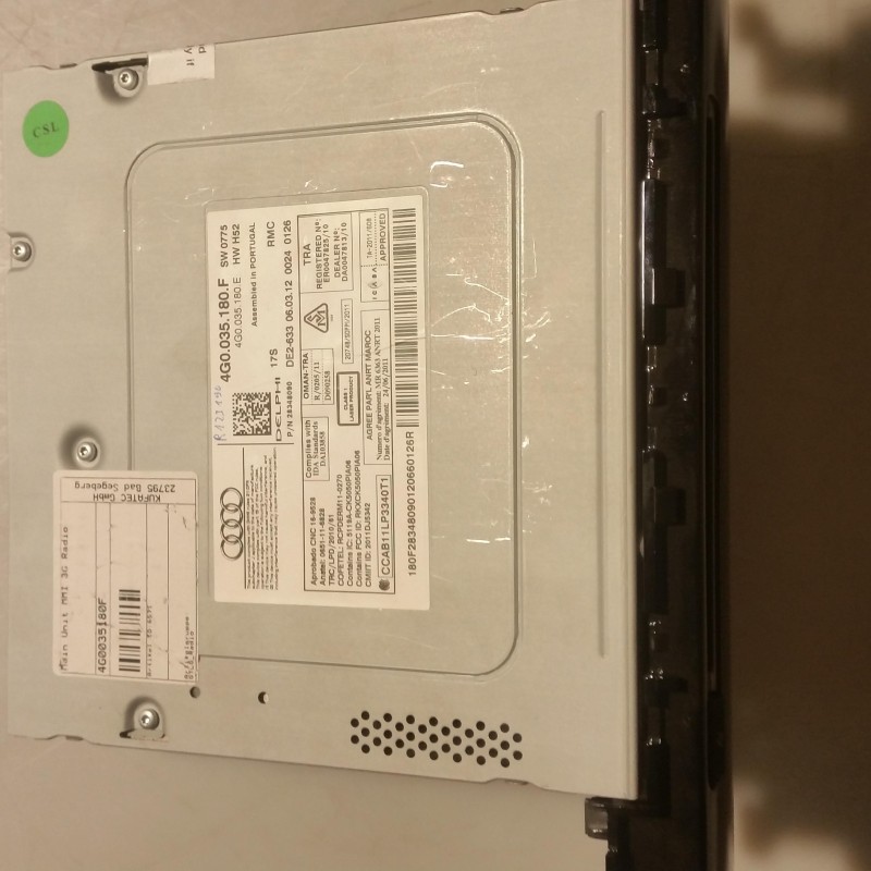 4G0 035 180 F Mainunit MMI für 3G Radio von Volkswagen