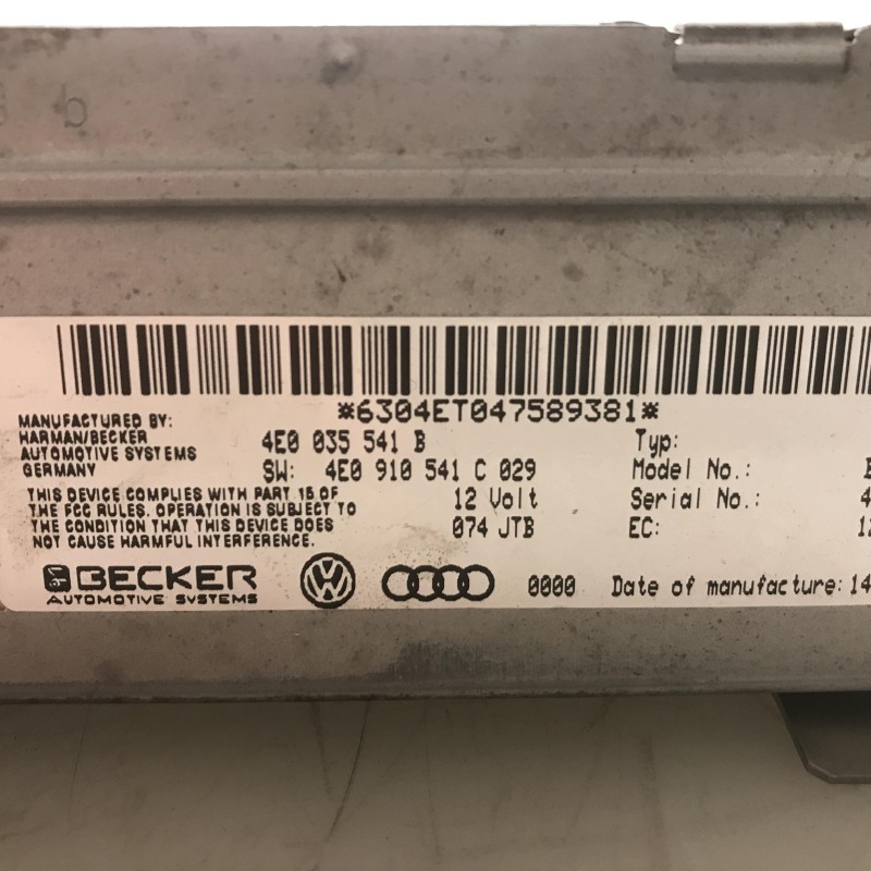 4E0 035 541 B Radiobox MMI von Volkswagen