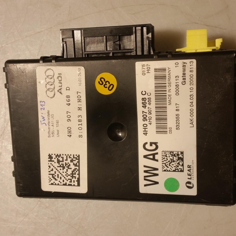 4H0 907 468 D Steuergerät Audi A8 4H Gateway Interface Datenbus Control Modul von Volkswagen