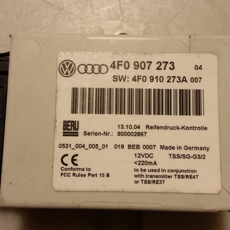 4F0 907 273 Steuerteil Reifendruck von Volkswagen