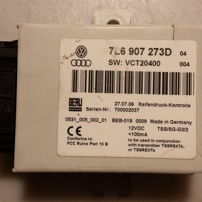 7L6 907 273 D Steuerteil Reifendruckkontrolle RDK von Volkswagen