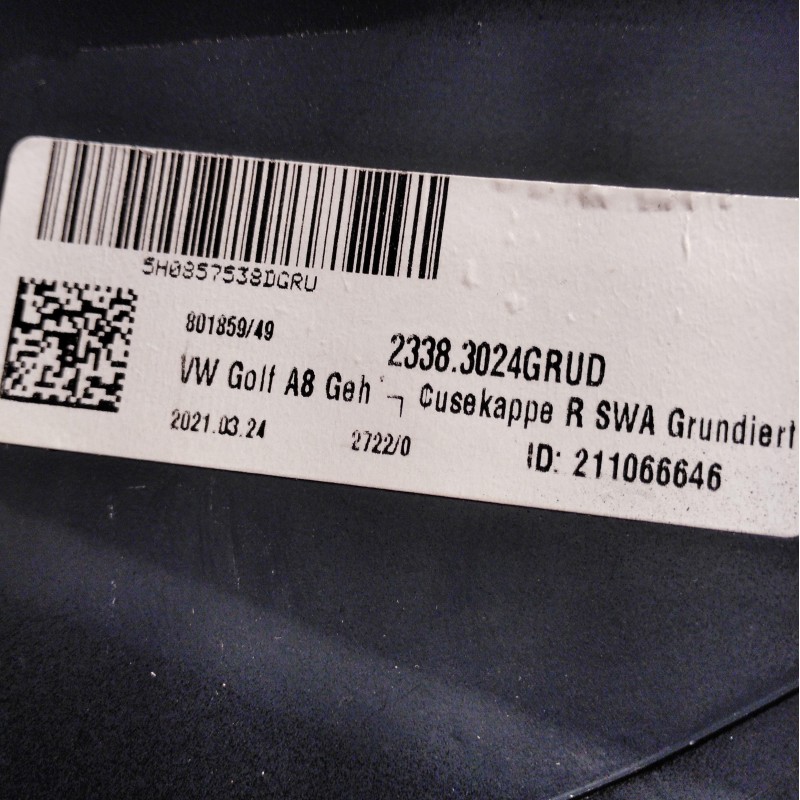 Spiegelklappe 5H0857538DGRU