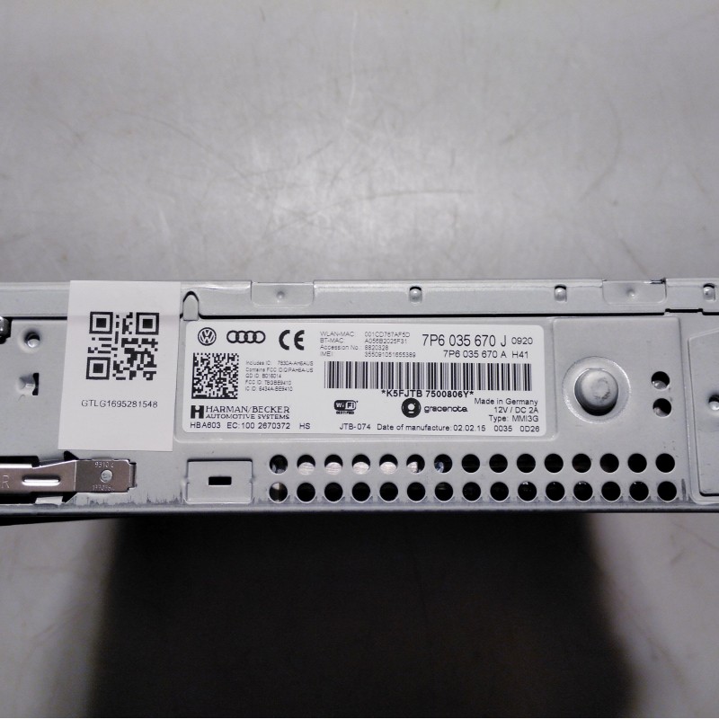 7P6 035 670 J Navigation MMI 3G von Volkswagen