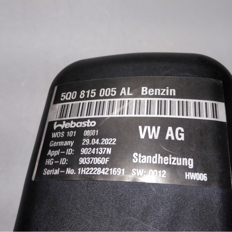 5Q0 815 005 AL Benzin Standheizung Heitzgerät von Volkswagen