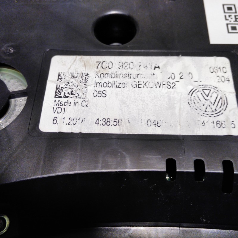 7C0 920 741 A Speedometer von Volkswagen
