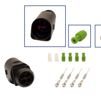 Reparatursatz Stecker 4 polig 4B0 973 812 Steckergehäuse für VW Audi Seat Skoda