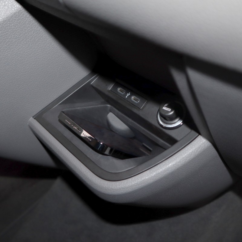 KUFATEC Komplettset Phone Box induktives Laden für VW T6.1 SH