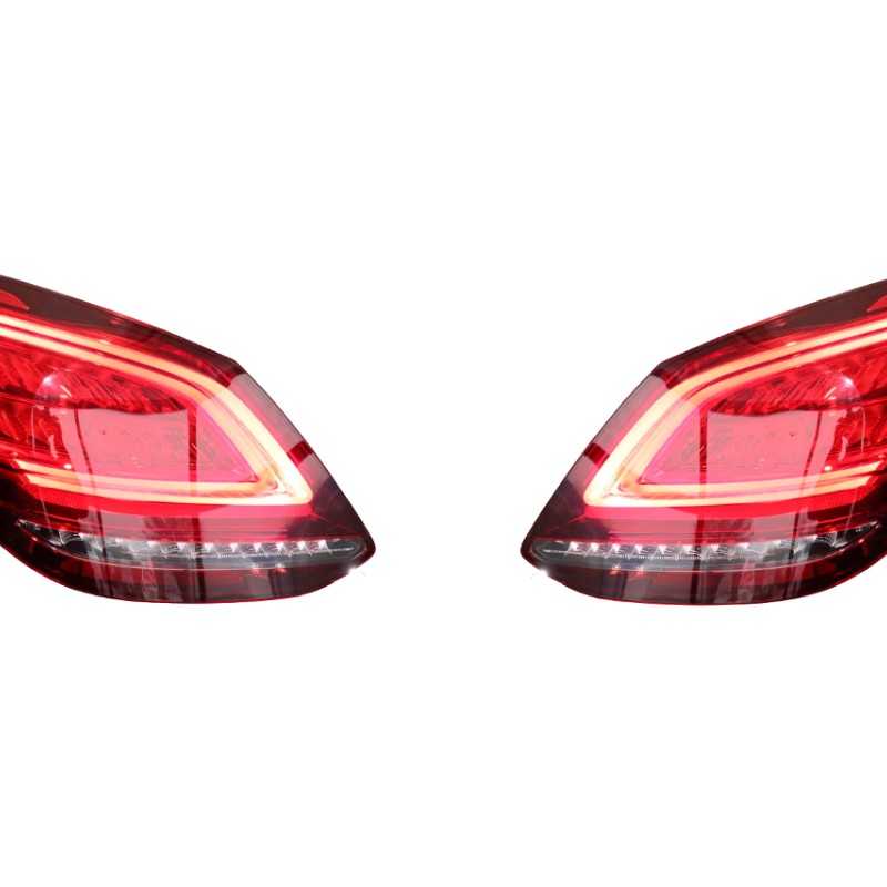 KUFATEC Komplettset LED Facelift Mopf Rückleuchten für Mercedes Benz C-Klasse W205 Limousine
