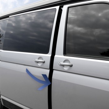 KUFATEC Komplettset Soft Close, Komfortschließen, Zuziehhilfe Schiebetür für VW T5 7E