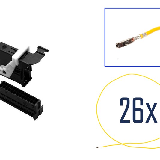 Reparatursatz Stecker 26 polig 7L6 972 726 für VW Audi Seat Skoda RNS 510