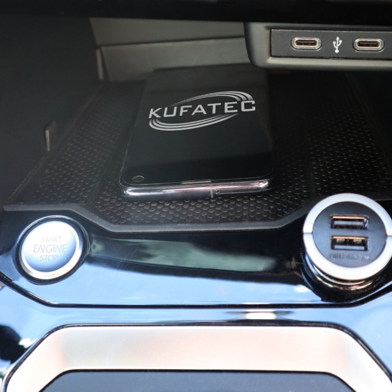 KUFATEC Komplettset Phone Box induktives Laden für VW T-Roc A11, D11, AC7, AC8