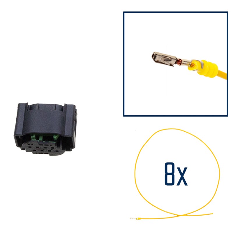 Reparatursatz Stecker 8 polig 4F0 972 708 Steckergehäuse für VW Audi Seat Skoda