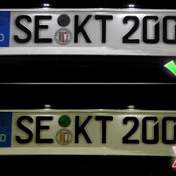 KUFATEC Komplettset LED-Kennzeichenbeleuchtung für VW Touareg 7P