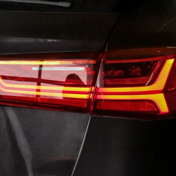 KUFATEC Komplettset LED Facelift Heckleuchten mit dynamischen Blinklicht für Audi A6 4G Avant