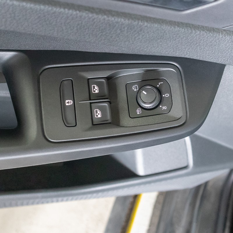 KUFATEC Komplettset anklappbare Außenspiegel für VW Caddy SB