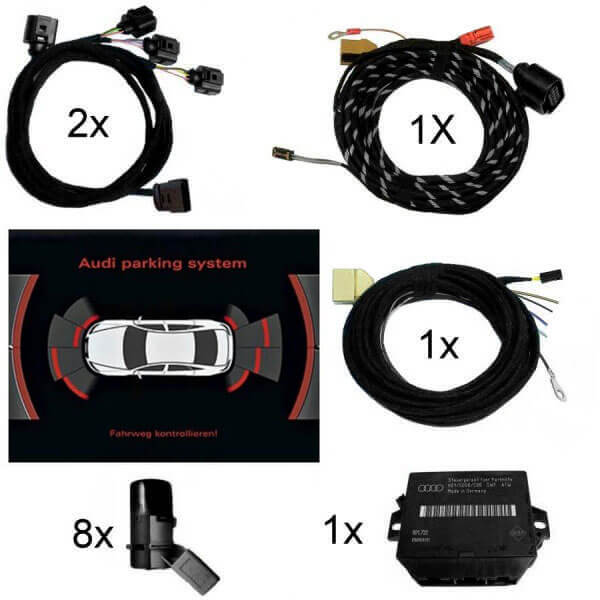 KUFATEC Komplettset APS+ plus (optische Anzeige MMI) Front und Heck für Audi Q7 4L