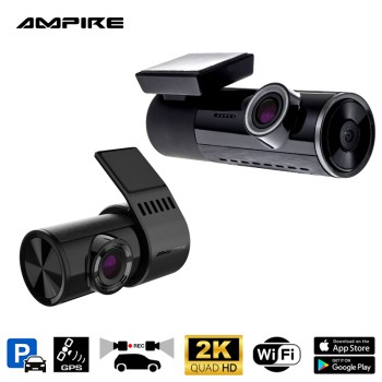 AMPIRE Dual-Dashcam, 4K Frontkamera und AHD Heckkamera, WLAN und GPS
